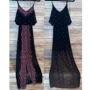 Express Black Floral Maxi Dress NEW